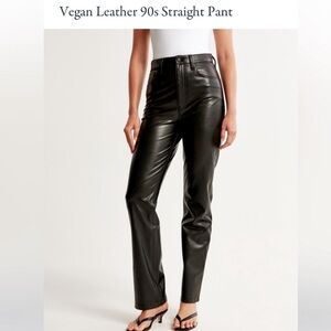 Abercrombie & Fitch vegan leather skinny high rise jean